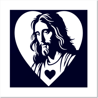 Jesus in my heart Jesus Silhouette Posters and Art